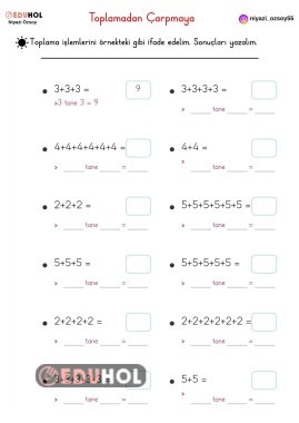 TOPLAMADAN ÇARPMAYA -2