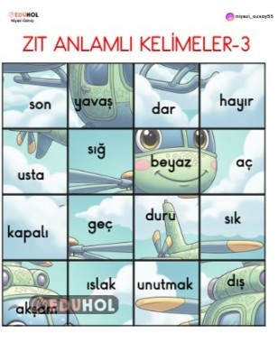 ZIT ANLAMLI KELİMELER YAPBOZ-3