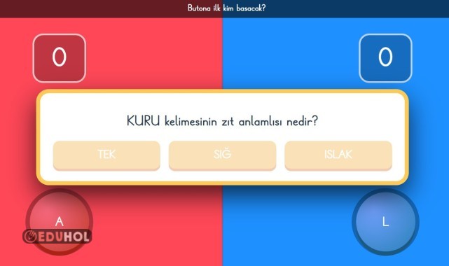 ZIT ANLAMLI KELİMELER YARIŞMA AKILLI TAHTA