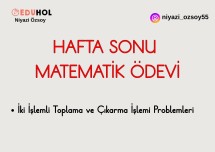 HAFTA SONU MATEMATİK ÖDEVİ