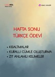 Hafta Sonu Türkçe Ödevi
