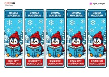 KIŞ TEMALI KİTAP AYRACI - 2