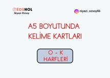 O-K HARFLERİNDEN OLUŞAN KELİME KARTLARI