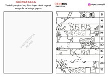 RİTMİK SAYMA KES YAPIŞTIR BOYAMALI