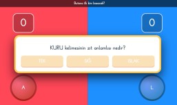 ZIT ANLAMLI KELİMELER YARIŞMA AKILLI TAHTA