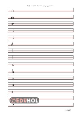 I SESİ İLE İLGİLİ HECE ÇALIŞMASI