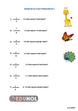 Kesirler İle İlgili Problemler... · Eduhol - Etkinlik İndir Oyun Oyna ...