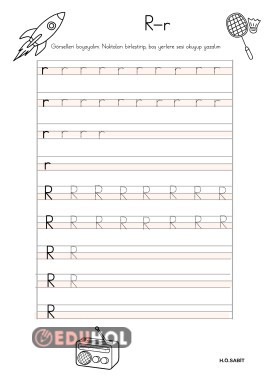 R SESİ YAZMA ÇALIŞMASI