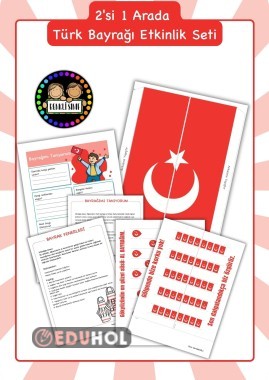 2'si 1 Arada  Türk Bayrağı Etkinlik Seti