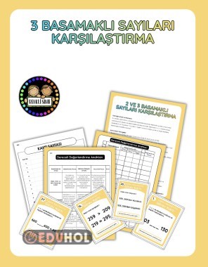 3 Basamaklı Sayıları Karşılaştırma Görev Kartları