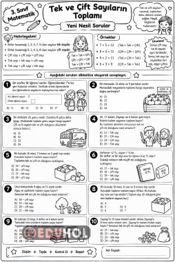 tek ve çift sayıların toplamı test