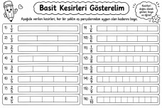 kesir kadarını boyama
