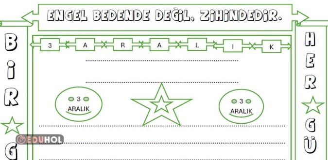 3 ARALIK ENGELLİLER GÜNÜ