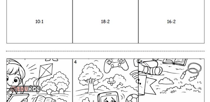 Bölme işlemi yapbozu (Yeşilay görselli)