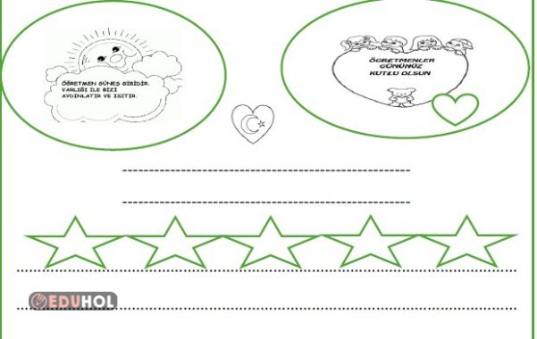 Öğretmenler Günü şiir yazma ve boyama etkinliği