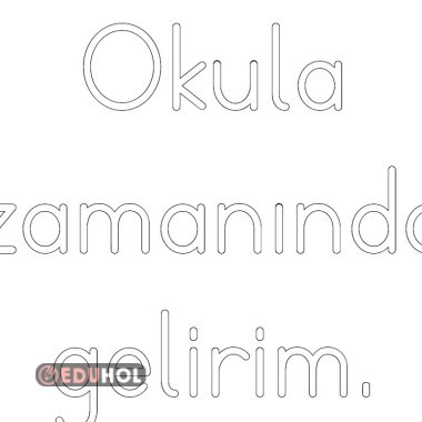 Okul kurallaı boyama sayfaları