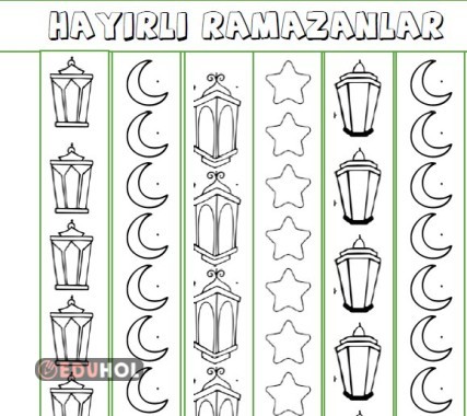 Ramazan Ayı feneri boyamalı.