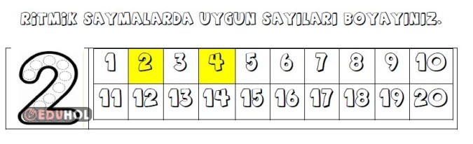 Ritmiksaymalarda boyama