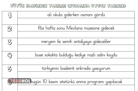 Türkçe Etkinlikleri