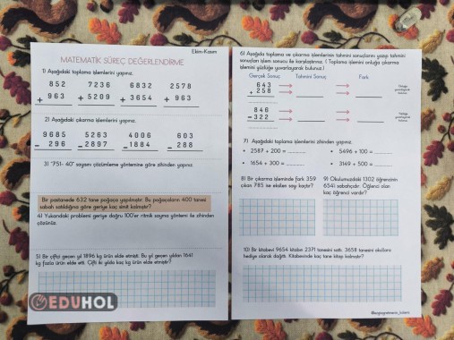 MATEMATİK EKİM KASIM SÜREÇ