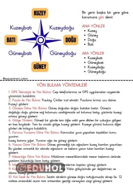 Yönümüzü bulma yöntemleri