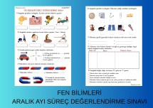 FEN BİLİMLERİ ARALIK SÜREÇ DEĞERLENDİRME