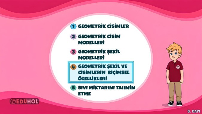 GEOMETRİK ŞEKİL VE CİSİMLERİN BİÇİMSEL ÖZELLİKLERİ SUNUSU PDF