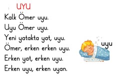 Y SESİ METİN OKUMA -UYU-