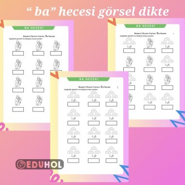 Basara “ba” hecesi görsel dikte etkinlikleri