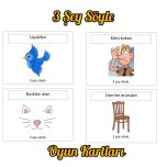 3 şey Söyle Oyun Kartları