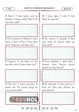 DESTE VE DÜZİNE PROBLEMLERİ-2