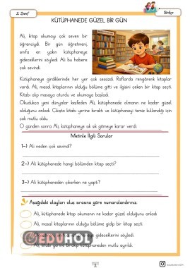 KÜTÜPHANEDE GÜZEL BİR GÜN ( OKU-ANLA)