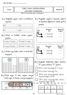 SAYILARDA ÇÖZÜMLEME( SÜREÇ ODAKLI DEĞERLENDİRME)