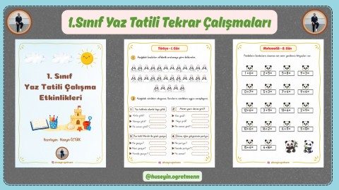 1.Sınıf Yaz Tatili Tekrar Çalışmaları