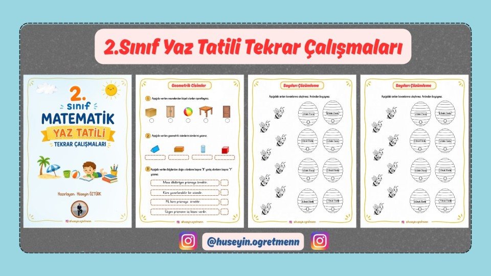 Matematik Yaz Tatili Tekrar Çalışmaları
